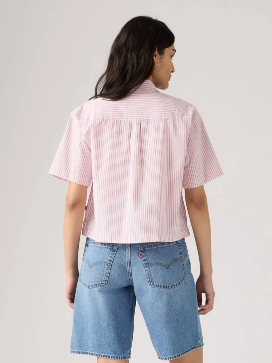 LEVI'S Áo Sơ Mi Nữ Tay Ngắn - Relaxed Harlie Cropped