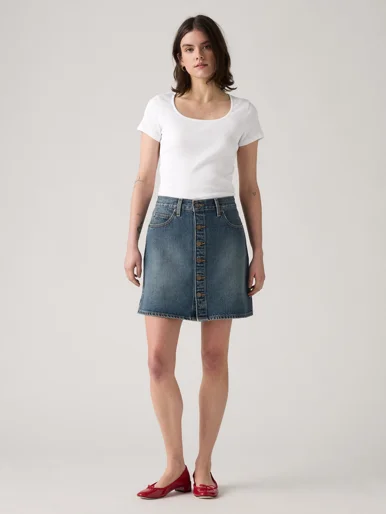 LEVI'S Váy Jeans Nữ - Short Length Retro Button Front