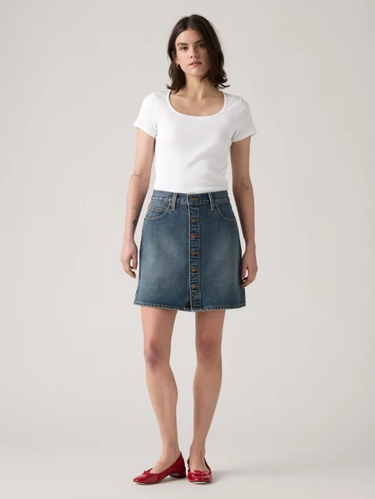 LEVI'S Váy Jeans Nữ - Short Length Retro Button Front