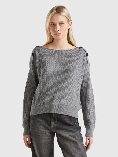 UNITED COLORS OF BENETTON Áo Len Dài Tay Nữ Women Sweater