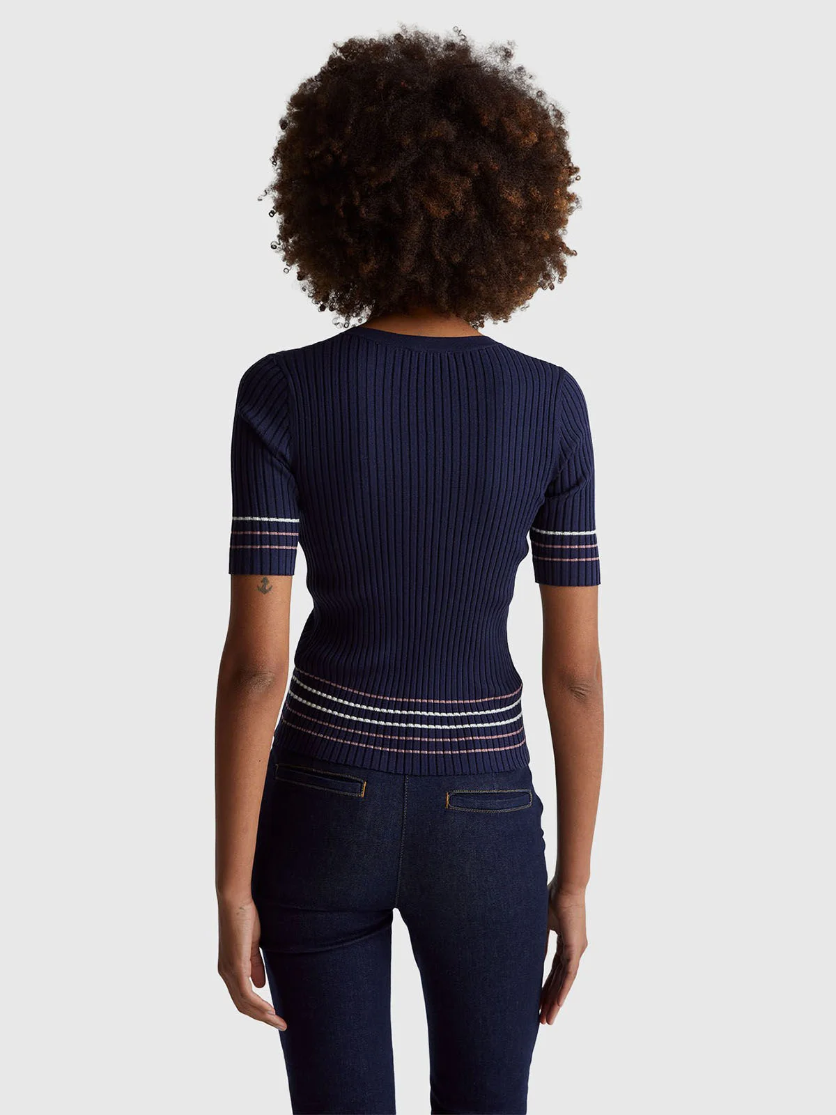 UNITED COLORS OF BENETTON Áo Len Ngắn Tay Nữ Women Sweater