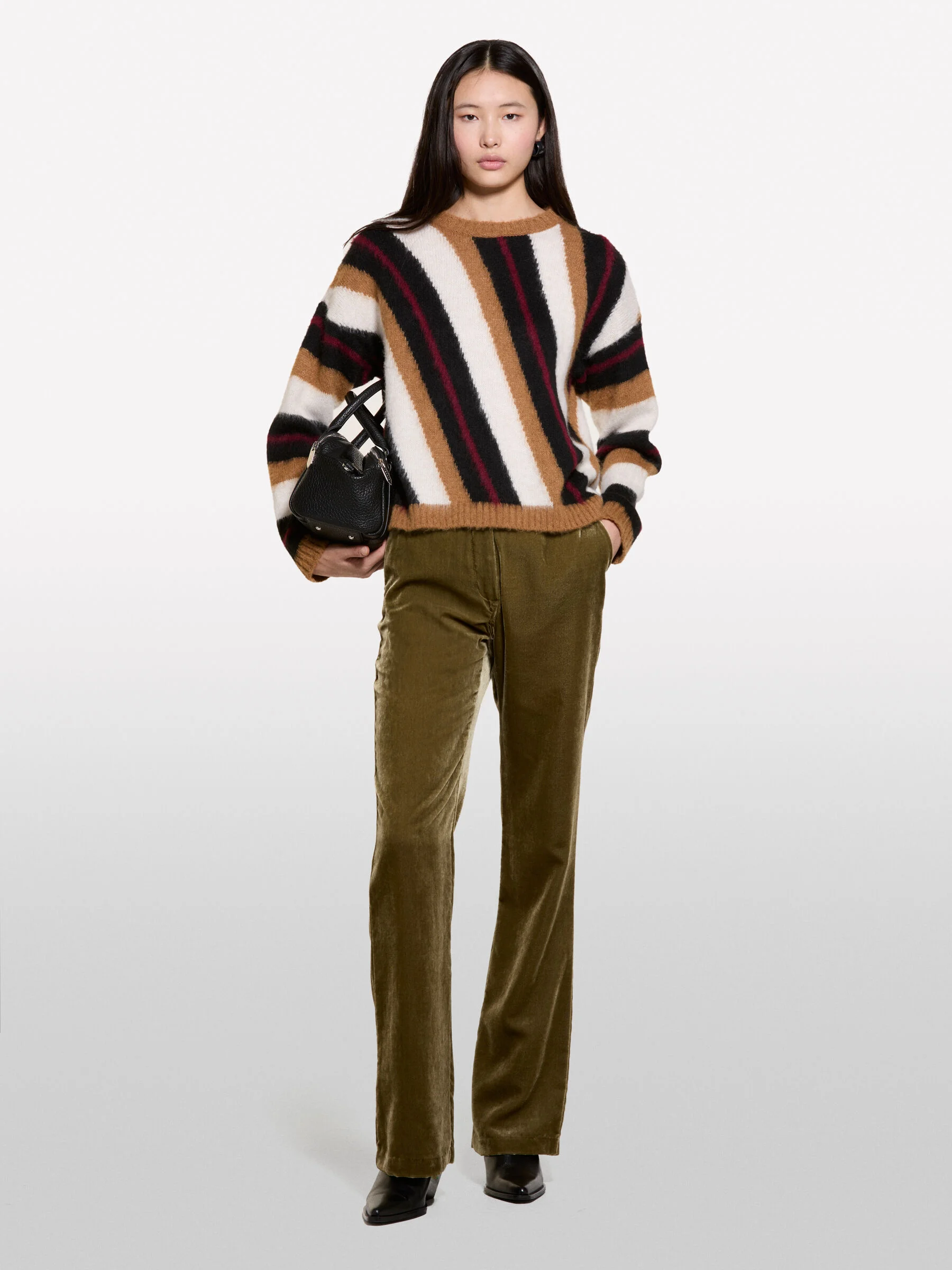 SISLEY Áo Len Dài Tay Nữ Women Sweater