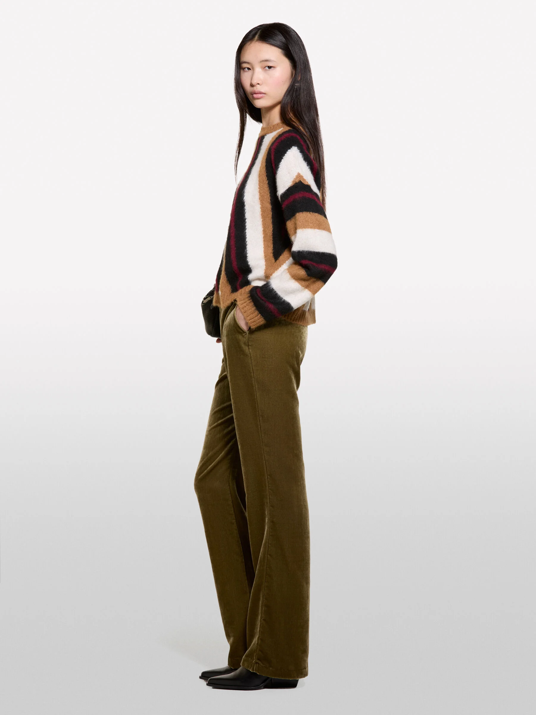 SISLEY Áo Len Dài Tay Nữ Women Sweater