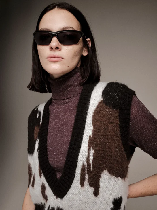 SISLEY Áo Len Không Tay Nữ Women Sweater