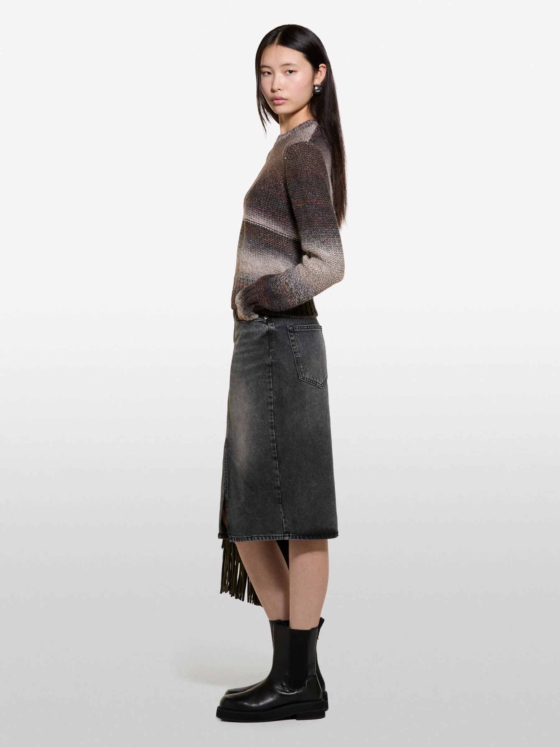SISLEY Áo Len Dài Tay Nữ Women Sweater