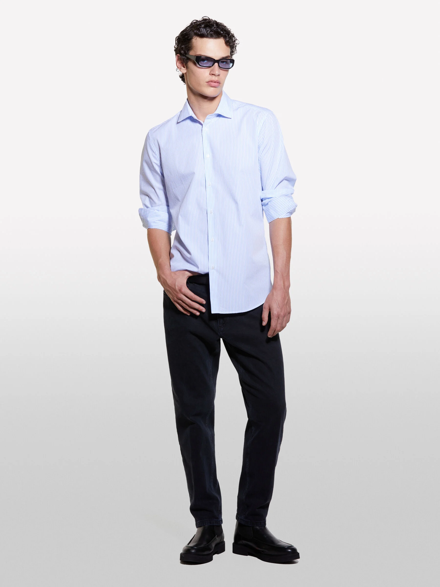 SISLEY Áo Sơ Mi Dài Tay Nam Men Shirt