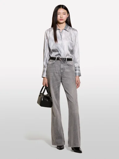 SISLEY Áo Sơ Mi Dài Tay Nữ Women Shirt
