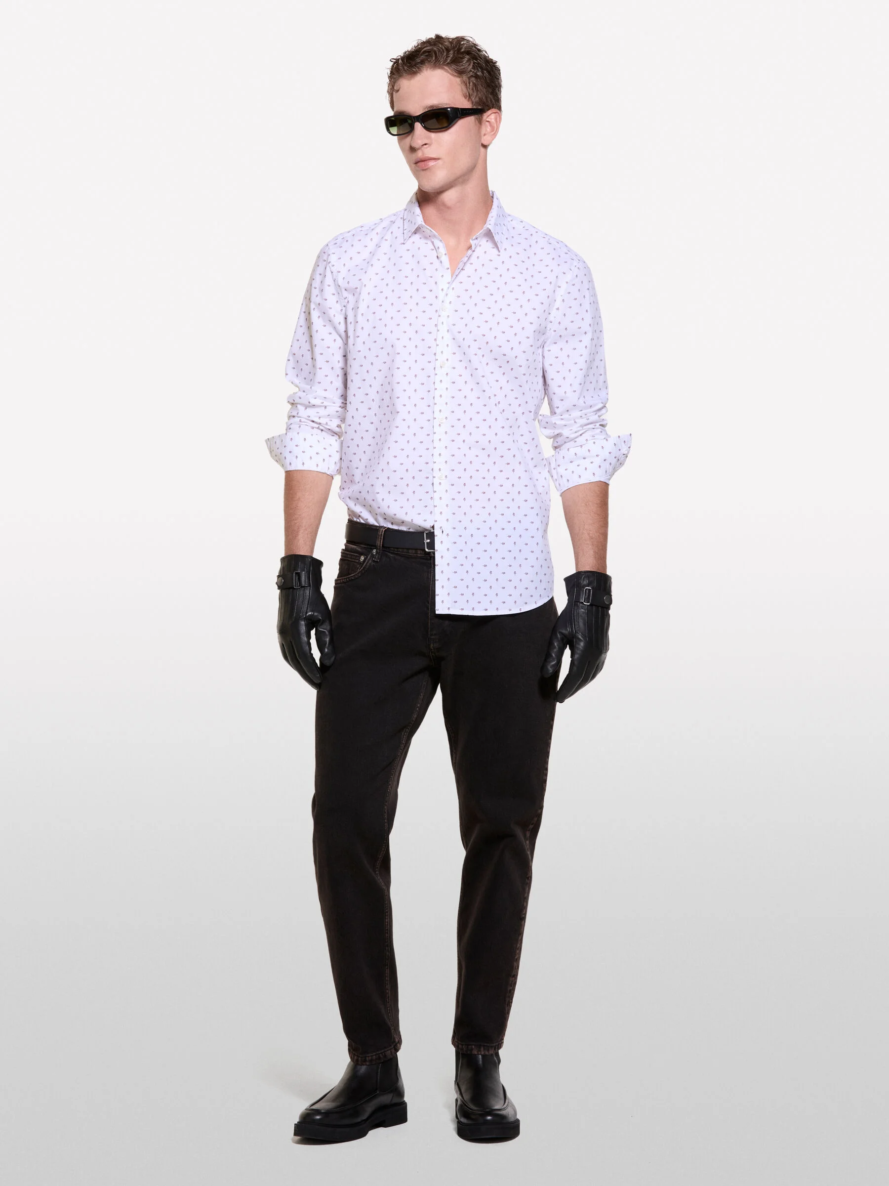 SISLEY Áo Sơ Mi Dài Tay Nam Men Shirt
