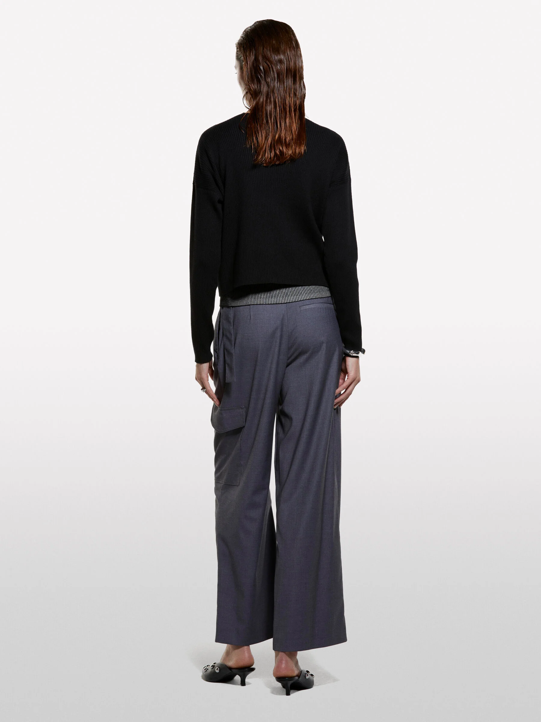 SISLEY Áo Len Dài Tay Nữ Women Sweater