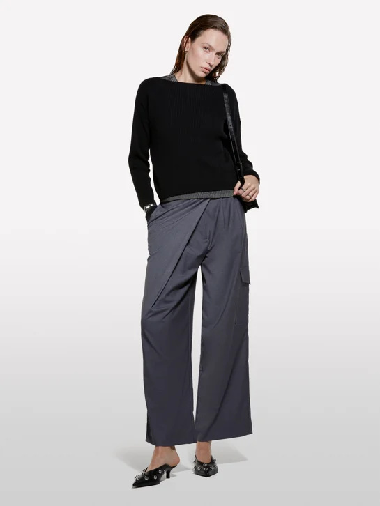 SISLEY Áo Len Dài Tay Nữ Women Sweater