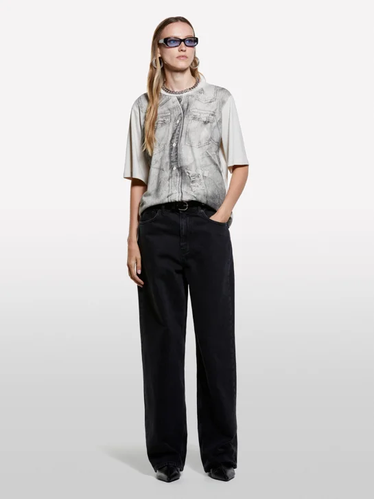 SISLEY Áo Thun Ngắn Tay Nữ Women T-Shirt