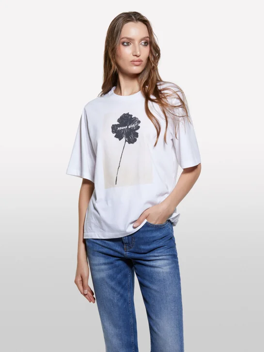 SISLEY Áo Thun Ngắn Tay Nữ Women T-Shirt