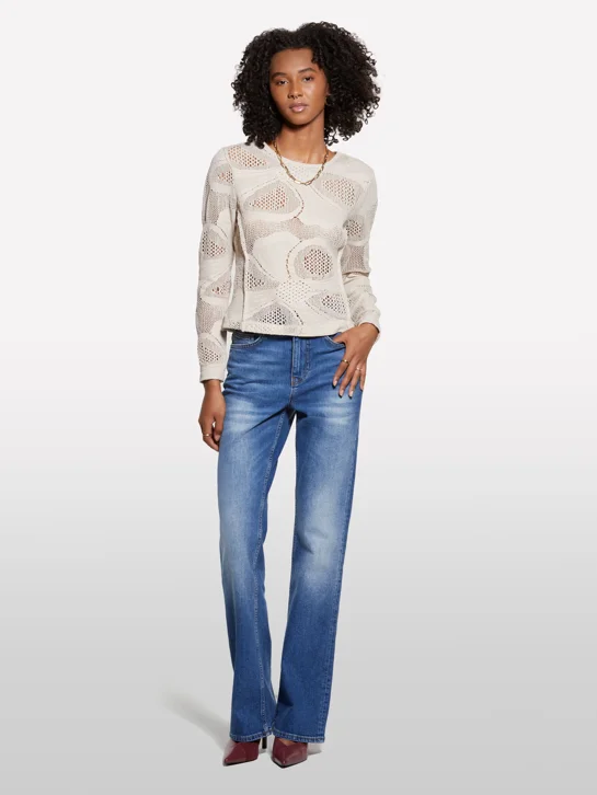 SISLEY Áo Thun Dài Tay Nữ Women T-Shirt