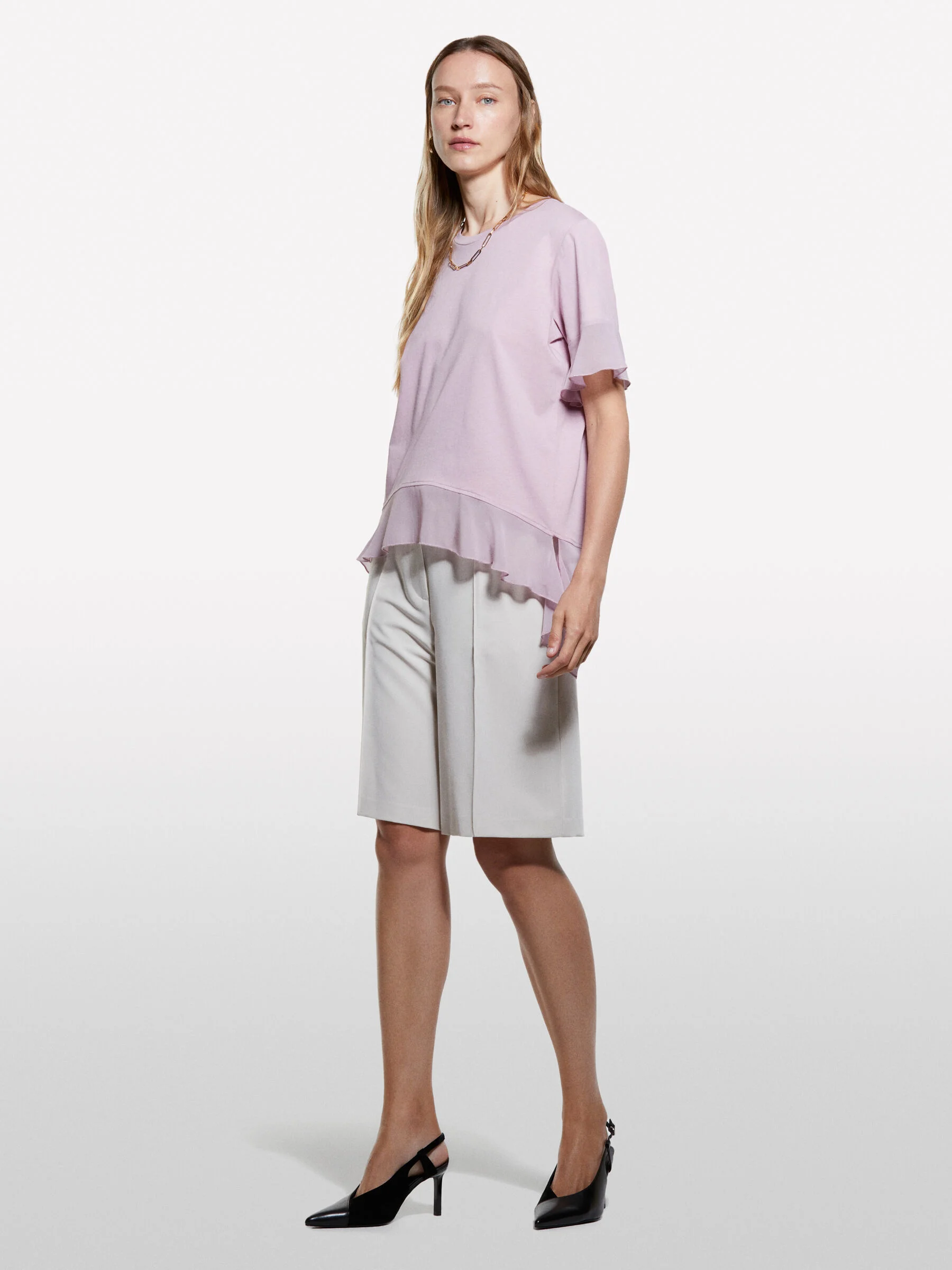 SISLEY Áo Thun Ngắn Tay Nữ Women T-Shirt