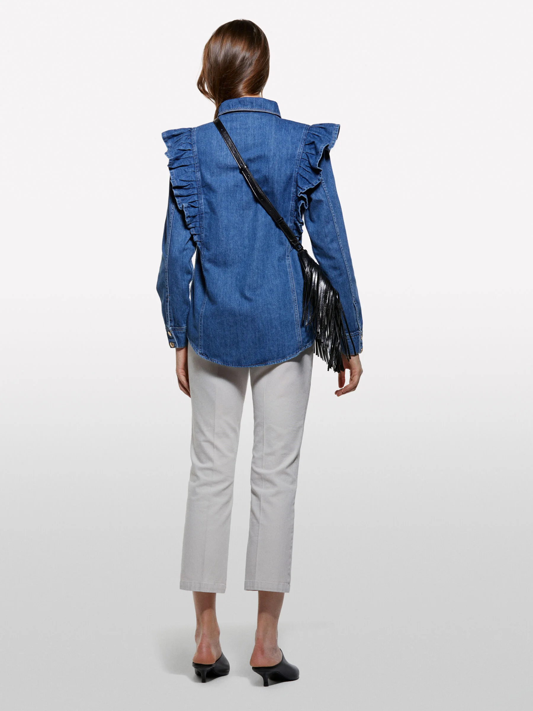 SISLEY Áo Sơ Mi Dài Tay Nữ Women Shirt