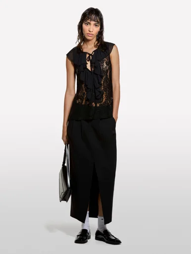 SISLEY Áo Sơ Mi Không Tay Nữ Women Shirt