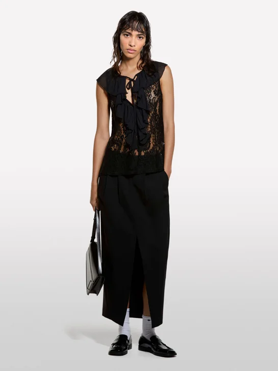 SISLEY Áo Sơ Mi Không Tay Nữ Women Shirt