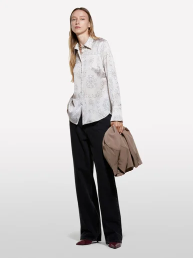 SISLEY Áo Sơ Mi Dài Tay Nữ Women Shirt