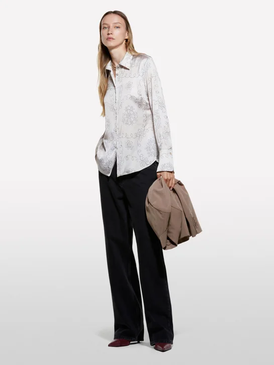 SISLEY Áo Sơ Mi Dài Tay Nữ Women Shirt