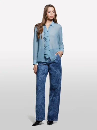 SISLEY Áo Sơ Mi Dài Tay Nữ Women Shirt