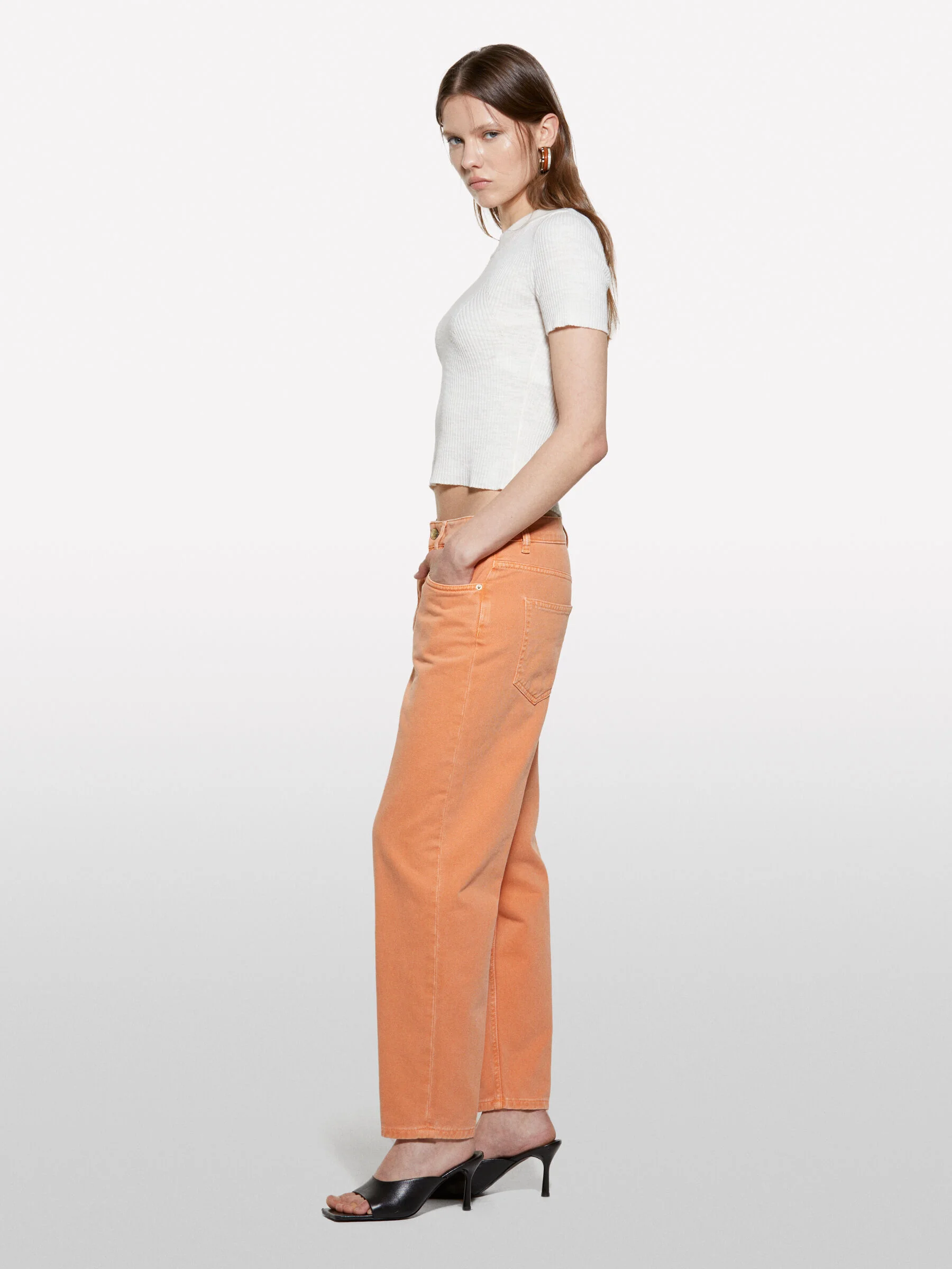 SISLEY Áo Len Ngắn Tay Nữ Women Sweater