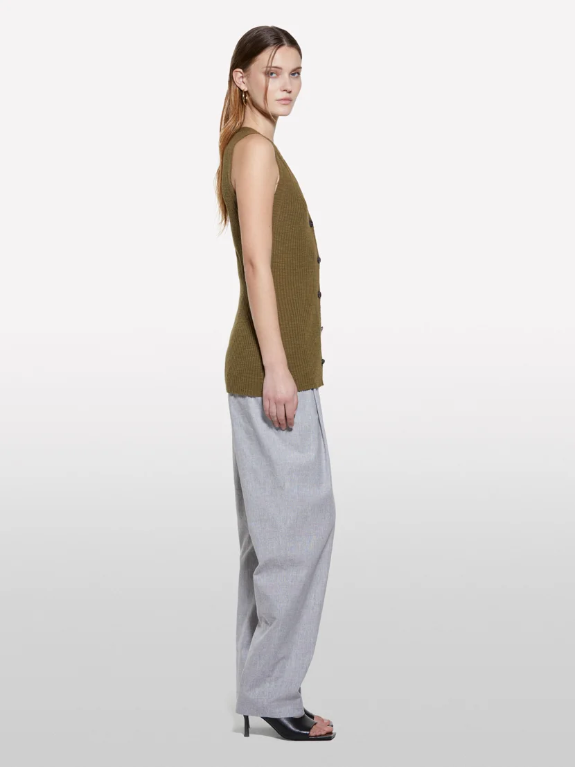 SISLEY Áo Khoác Len Không Tay Nữ Women Cardigan