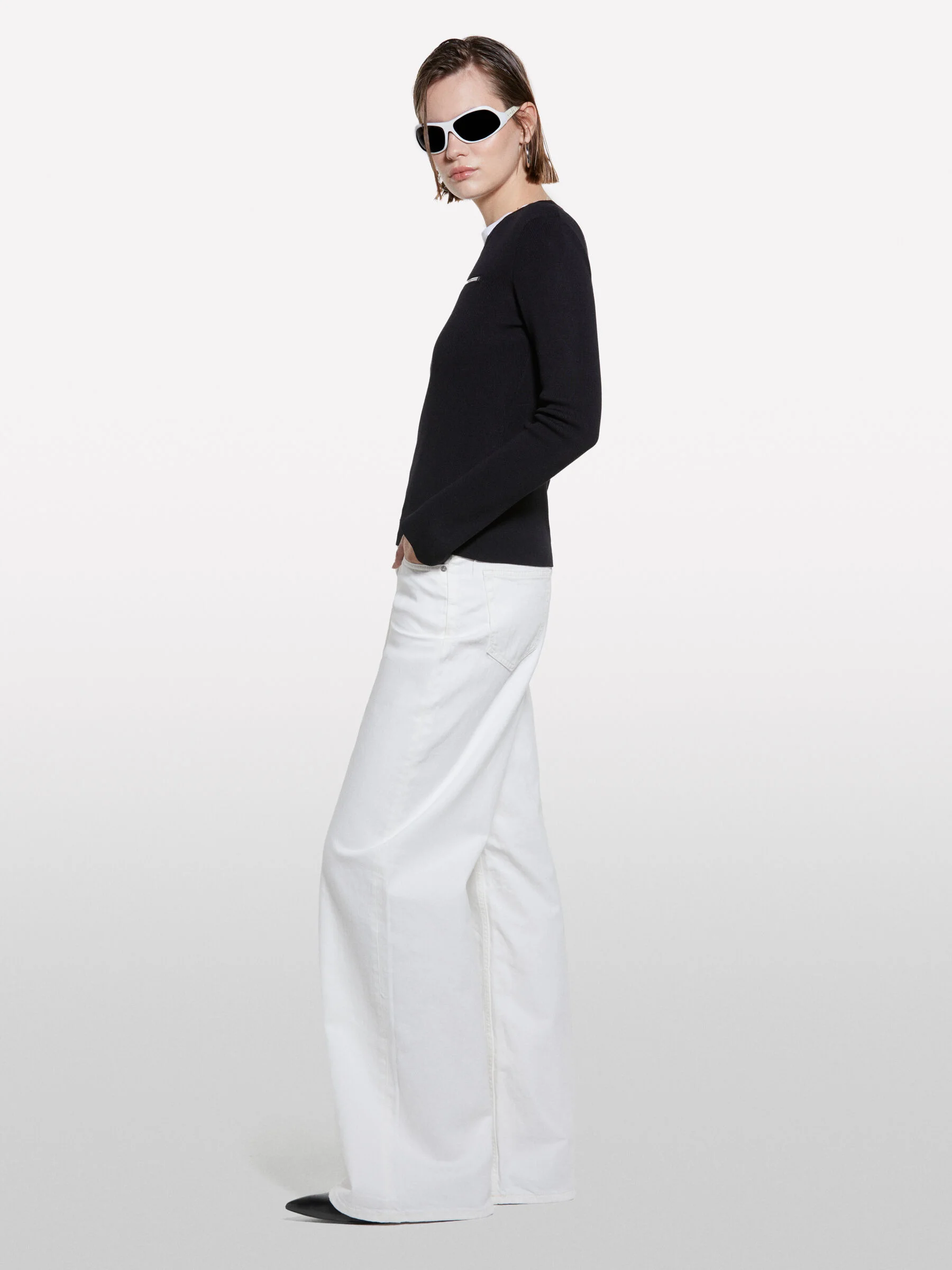 SISLEY Áo Len Dài Tay Nữ Women Sweater