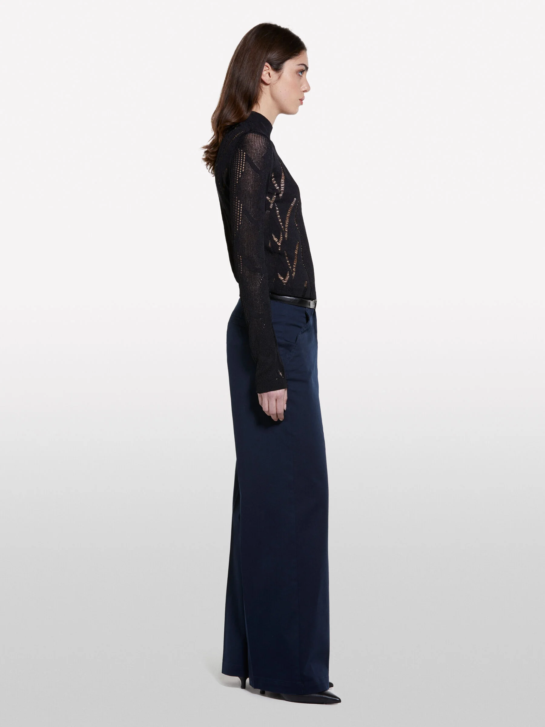 SISLEY Áo Len Dài Tay Nữ Women Sweater