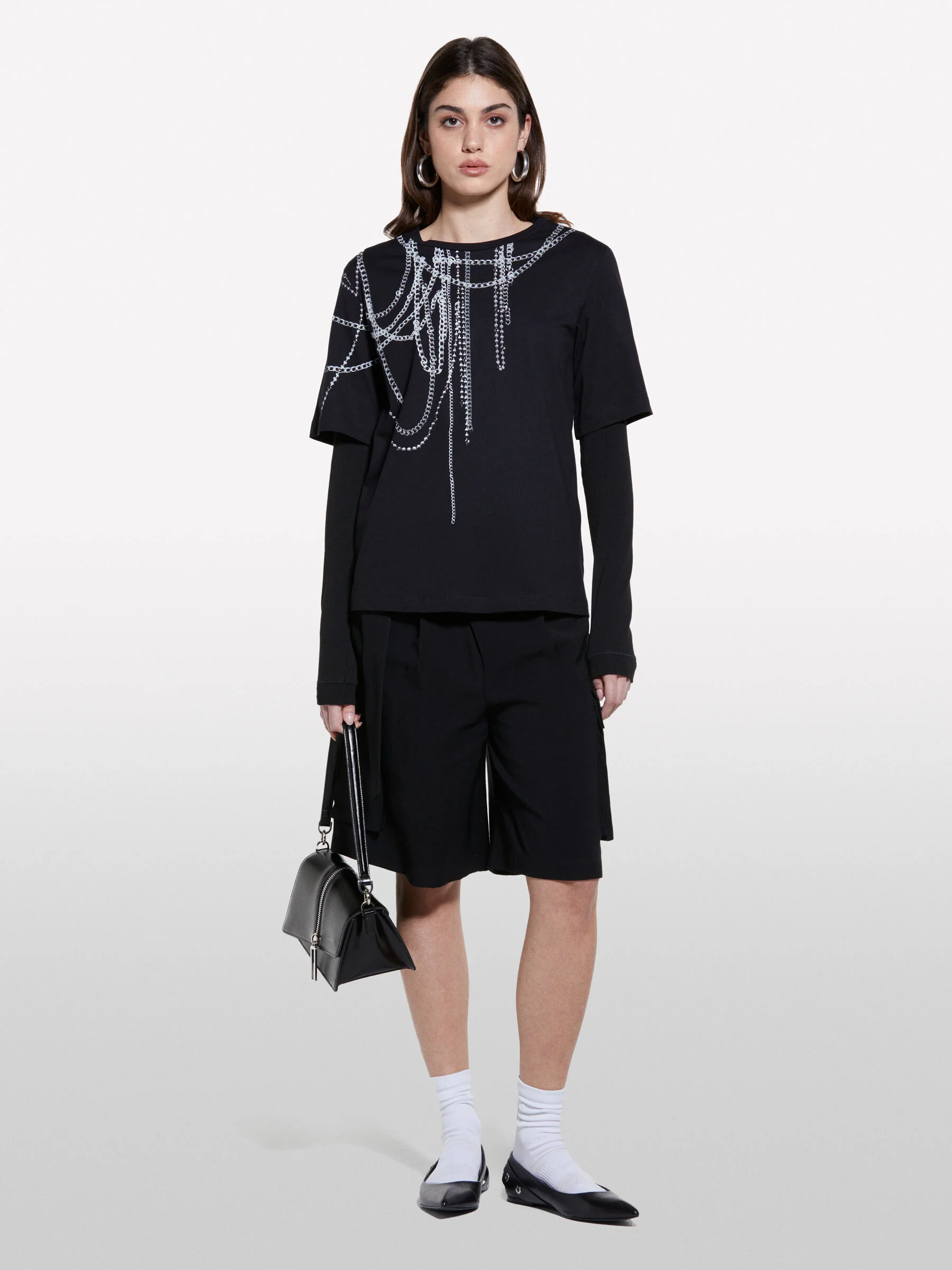 SISLEY Áo Thun Ngắn Tay Nữ Women T-Shirt