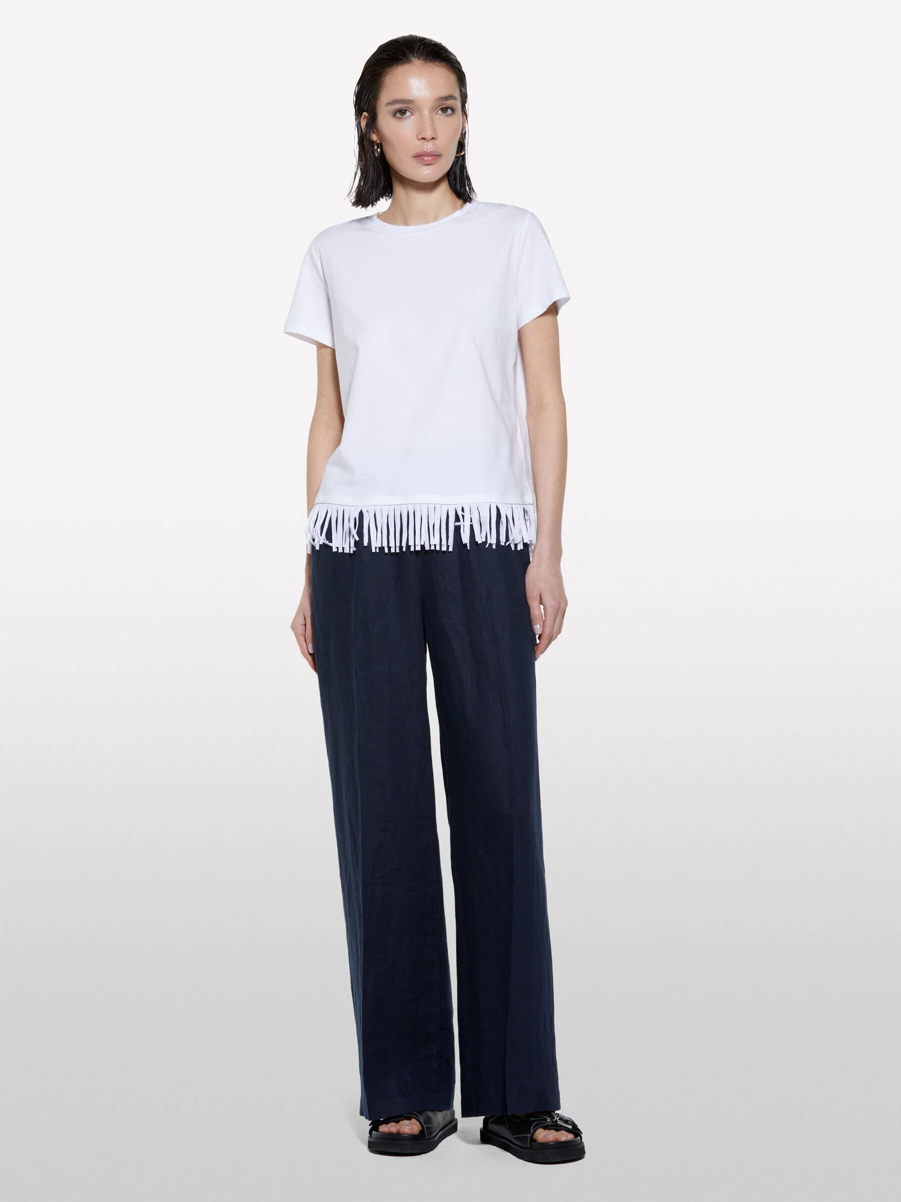 SISLEY Áo Thun Ngắn Tay Nữ Women T-Shirt