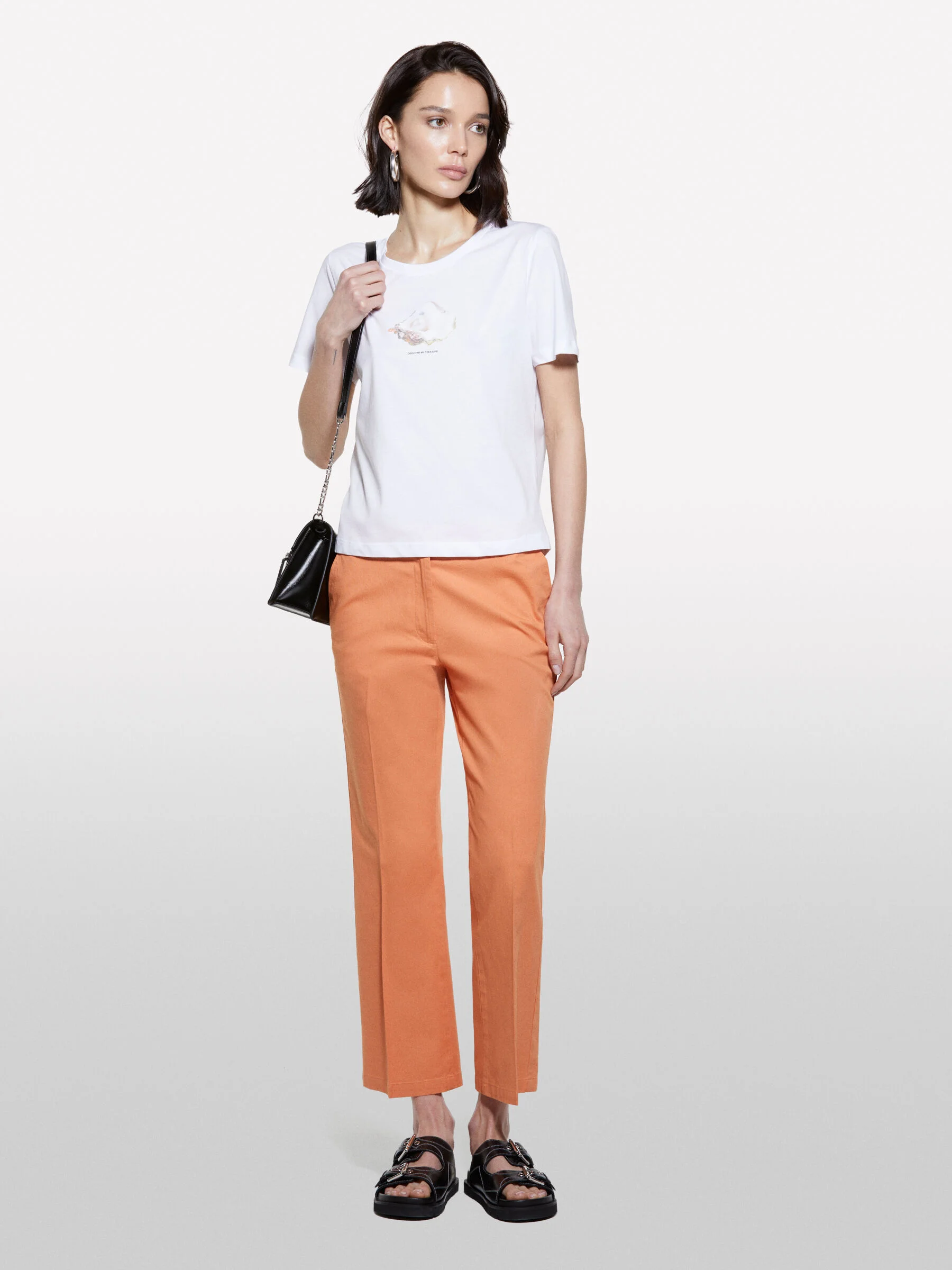 SISLEY Áo Thun Ngắn Tay Nữ Women T-Shirt