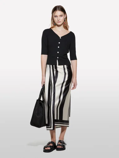 SISLEY Áo Len Ngắn Tay Nữ Women Sweater