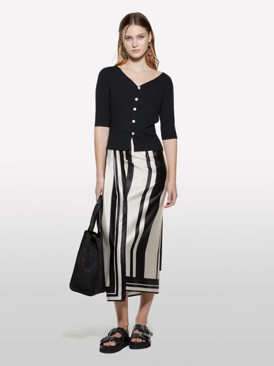 SISLEY Áo Len Ngắn Tay Nữ Women Sweater