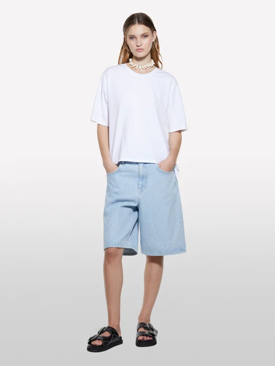 SISLEY Áo Len Ngắn Tay Nữ Women Sweater