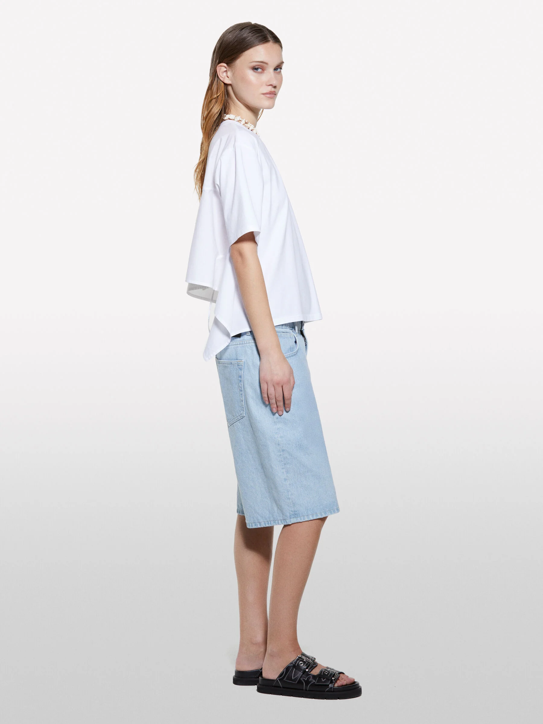 SISLEY Áo Len Ngắn Tay Nữ Women Sweater