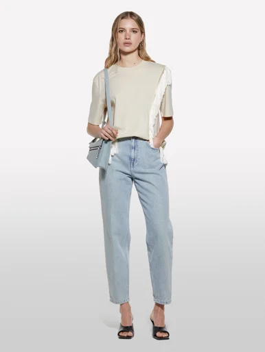 SISLEY Áo Len Ngắn Tay Nữ Women Sweater