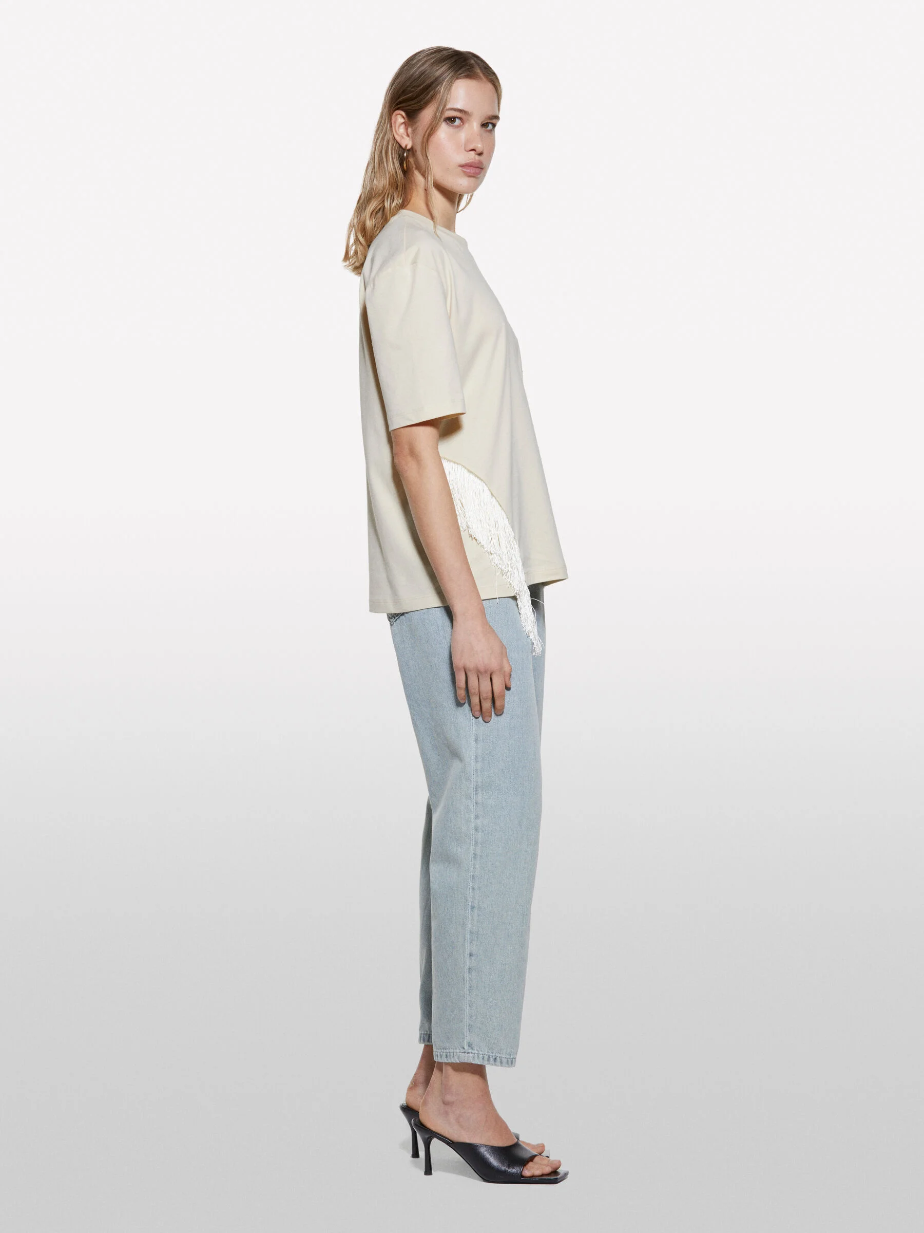 SISLEY Áo Len Ngắn Tay Nữ Women Sweater