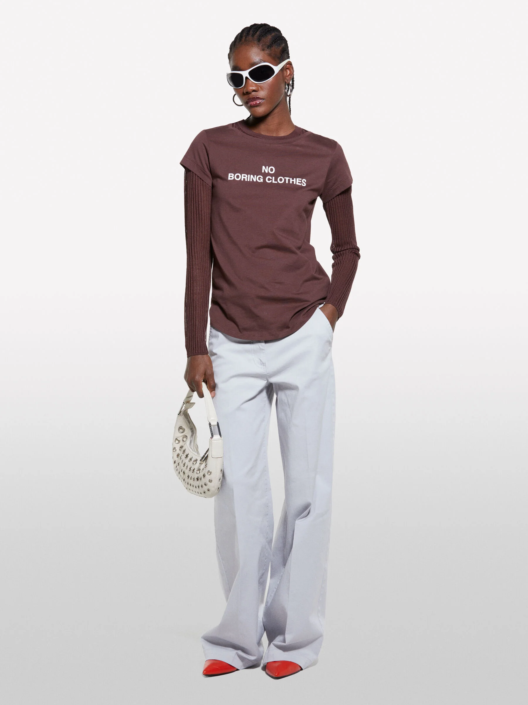SISLEY Áo Thun Ngắn Tay Nữ Women T-Shirt