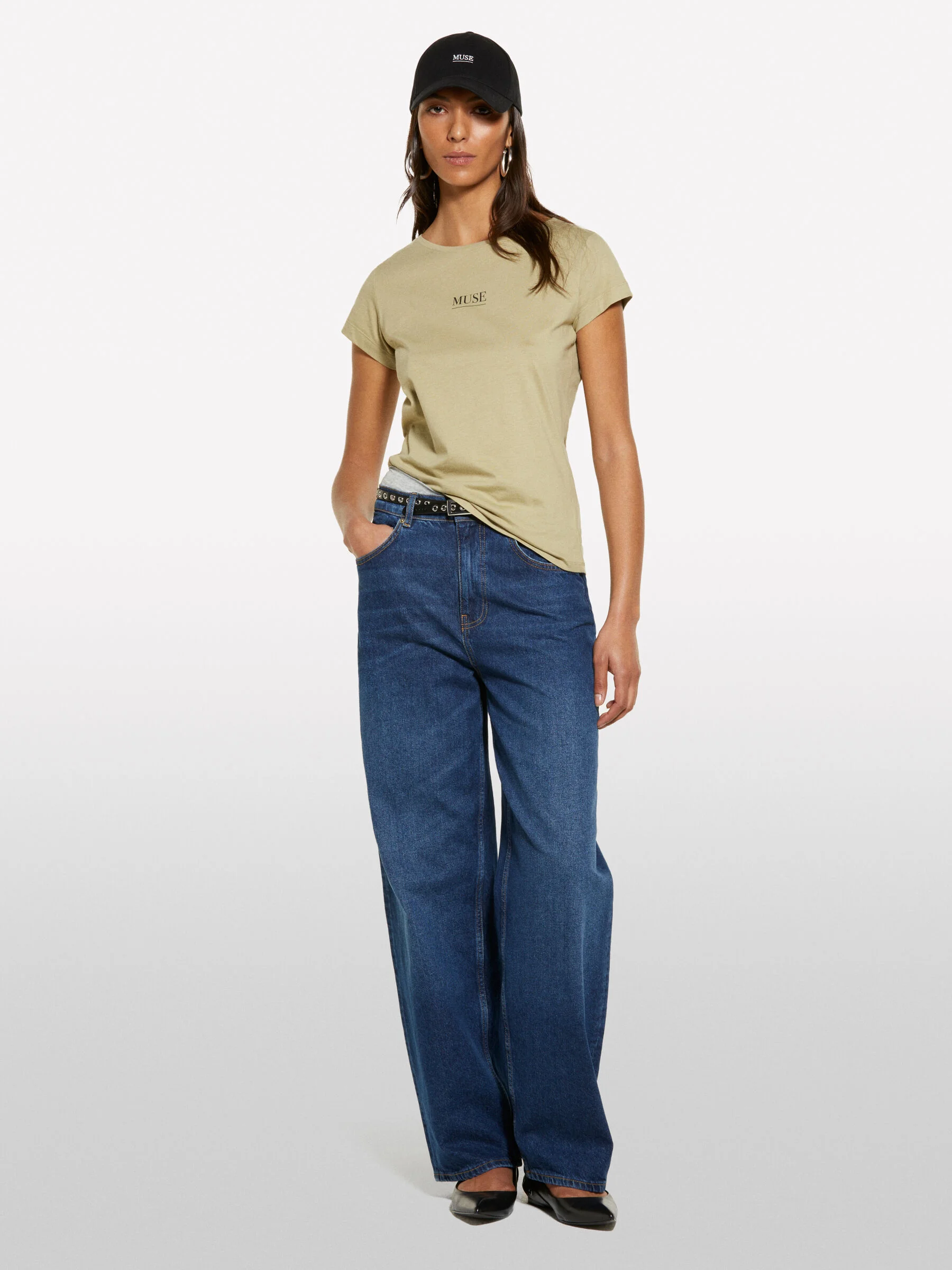 SISLEY Áo Thun Ngắn Tay Nữ Women T-Shirt