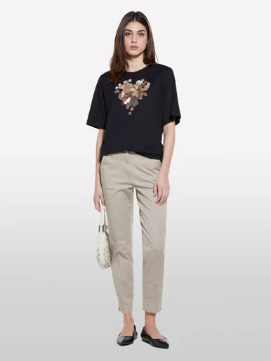SISLEY Áo Thun Ngắn Tay Nữ Women T-Shirt