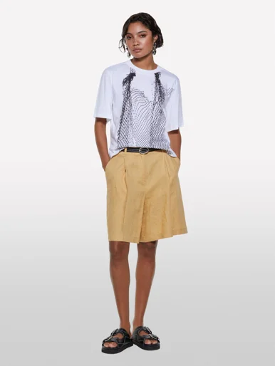 SISLEY Áo Thun Ngắn Tay Nữ Women T-Shirt
