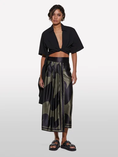 SISLEY Áo Sơ Mi Ngắn Tay Nữ Women Shirt