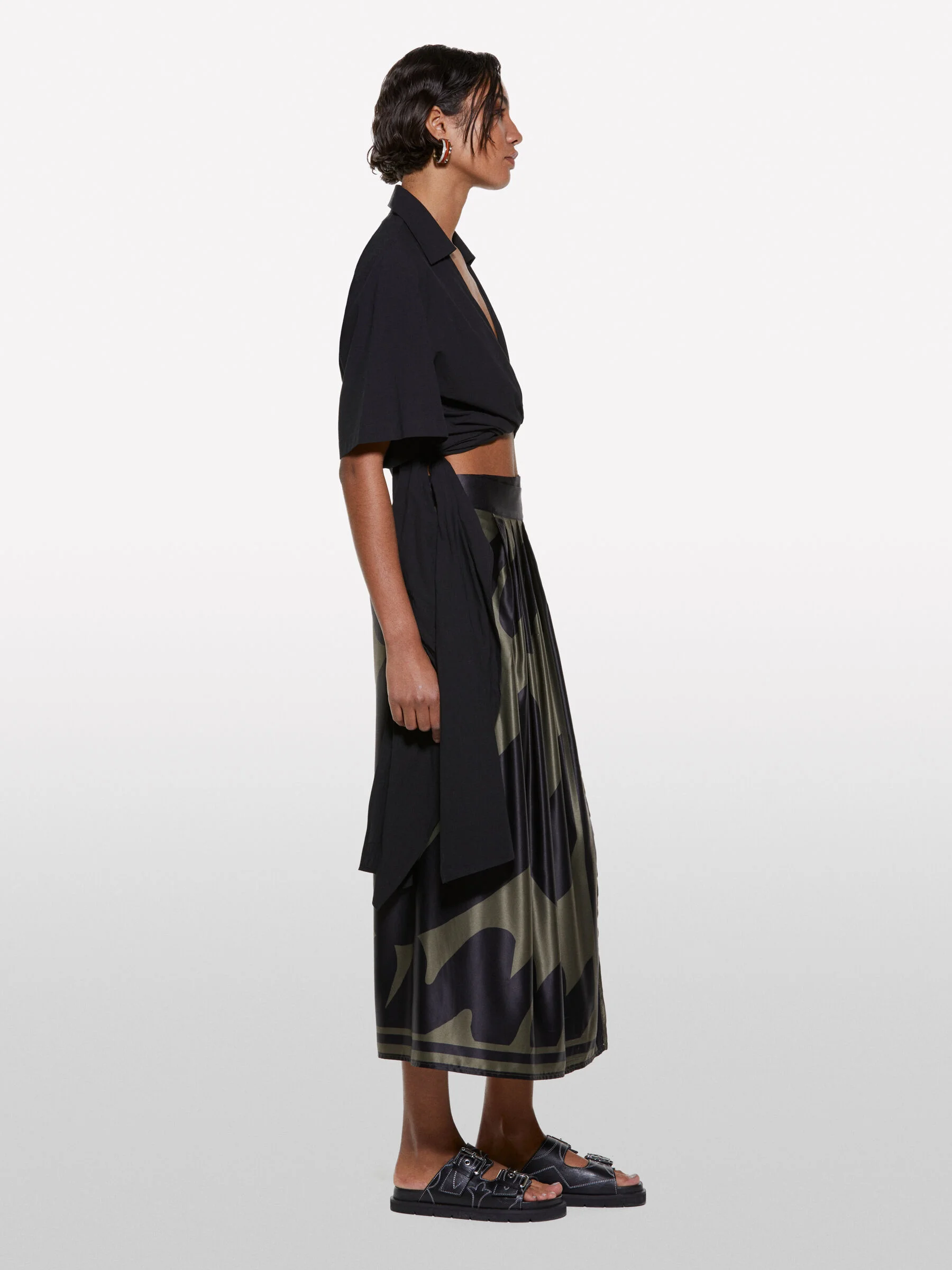 SISLEY Áo Sơ Mi Ngắn Tay Nữ Women Shirt