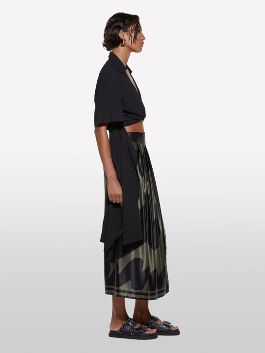 SISLEY Áo Sơ Mi Ngắn Tay Nữ Women Shirt