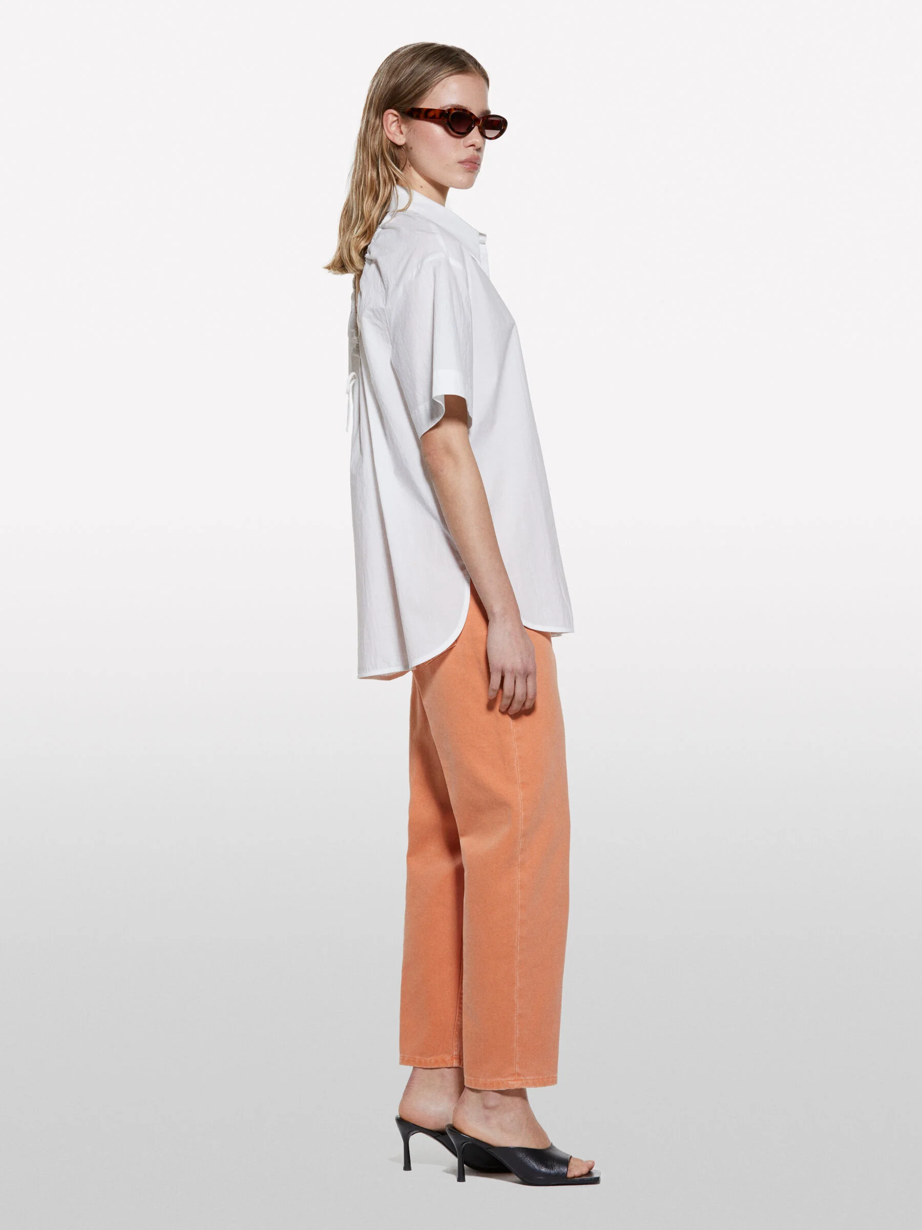 SISLEY Áo Sơ Mi Ngắn Tay Nữ Women Shirt