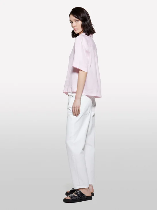 SISLEY Áo Sơ Mi Ngắn Tay Nữ Women Shirt