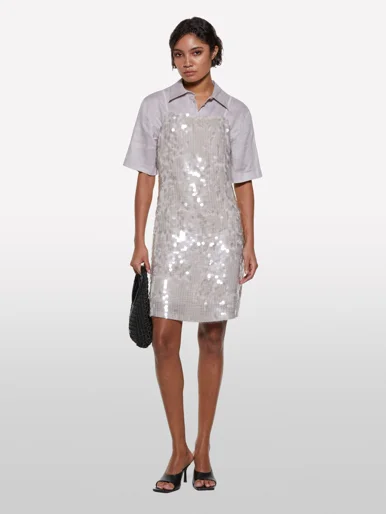 SISLEY Áo Sơ Mi Ngắn Tay Nữ Women Shirt