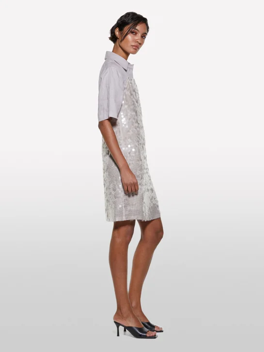 SISLEY Áo Sơ Mi Ngắn Tay Nữ Women Shirt