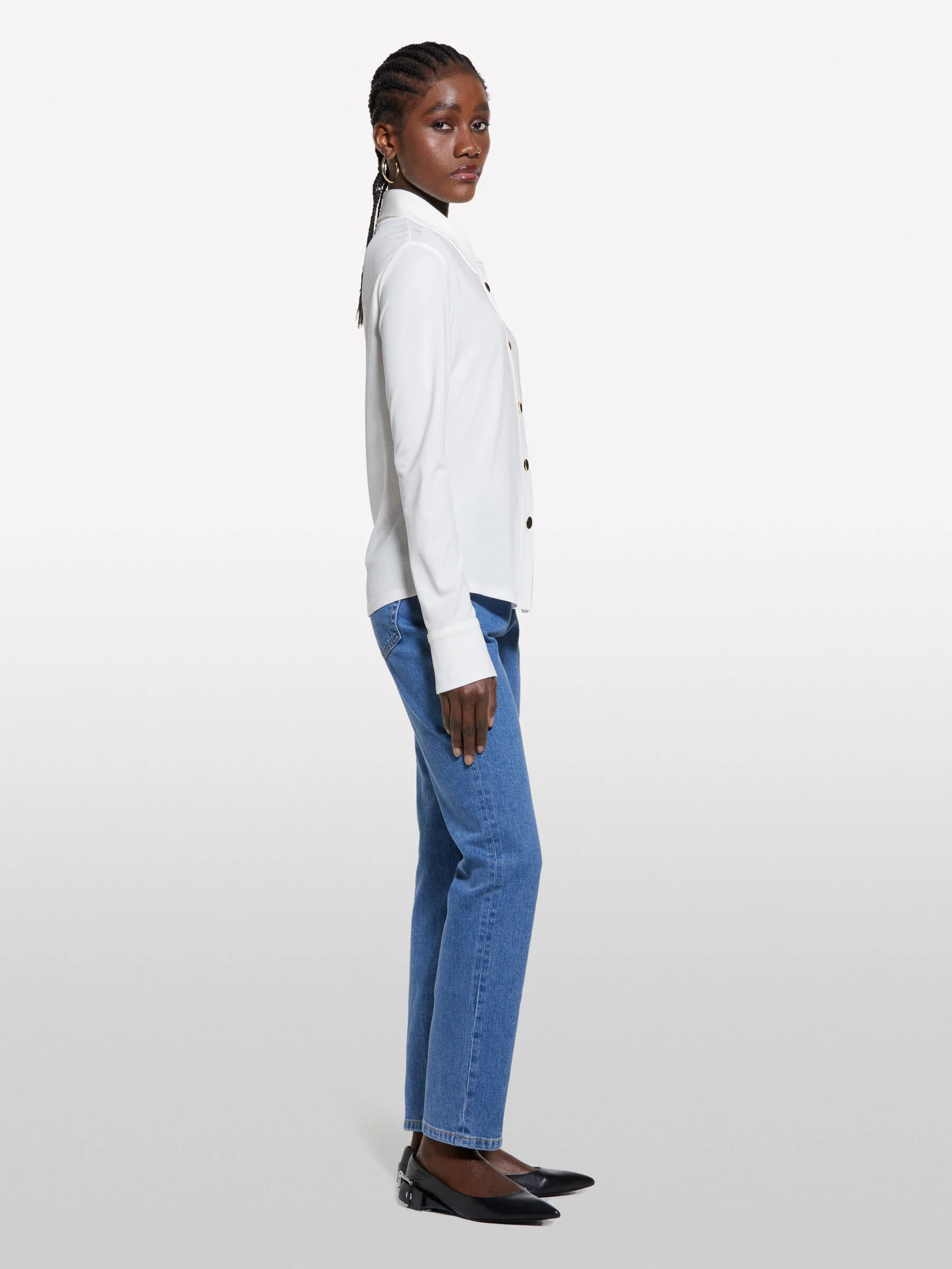 SISLEY Áo Sơ Mi Dài Tay Nữ Women Shirt