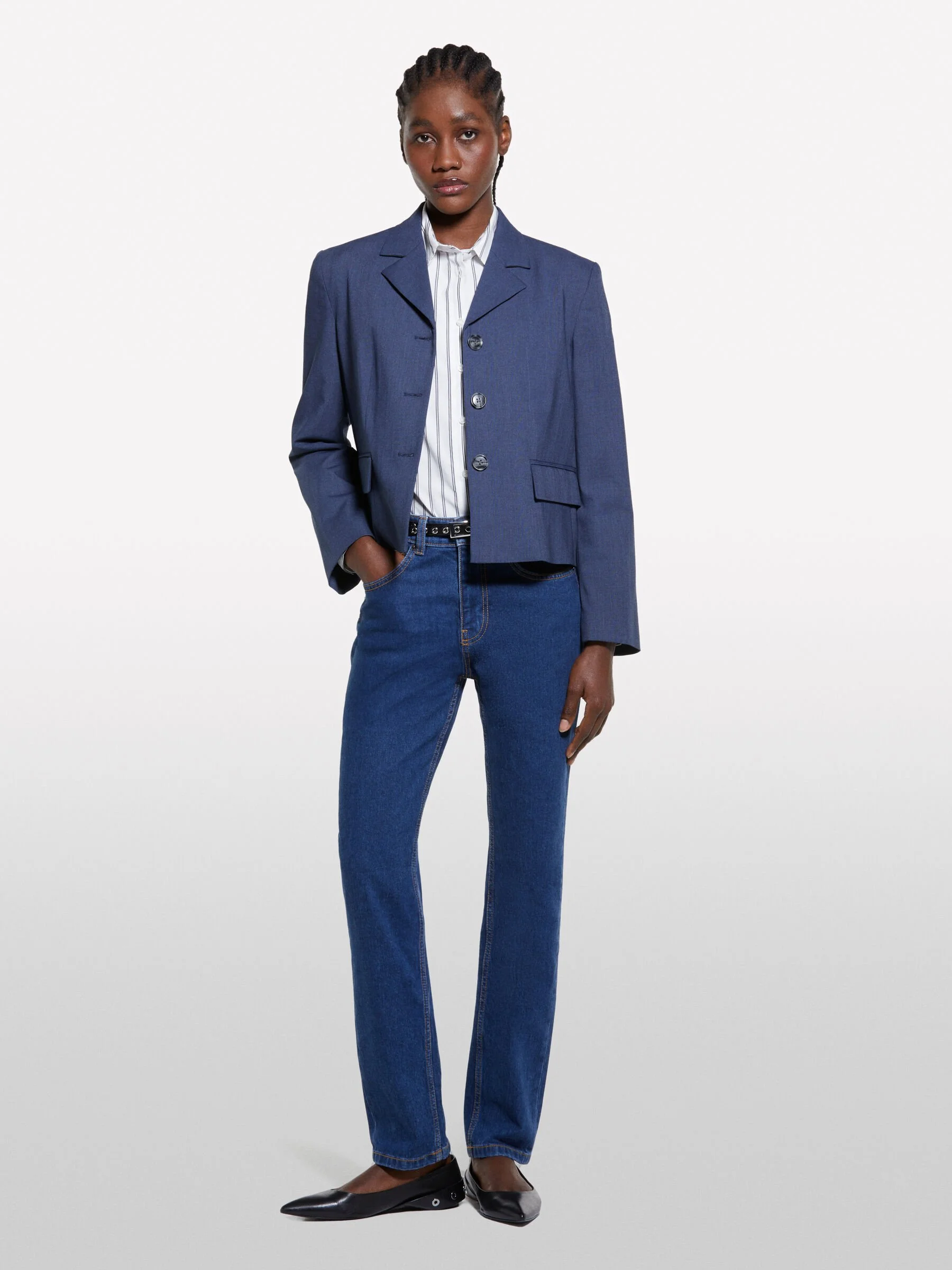SISLEY Áo Sơ Mi Dài Tay Nữ Women Shirt